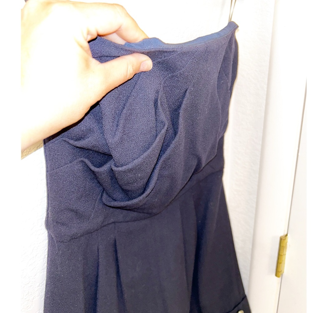 SEA New York Wool & Silk Strapless Playsuit Romper in NAVY SZ: 6 - Picture 4 of 14